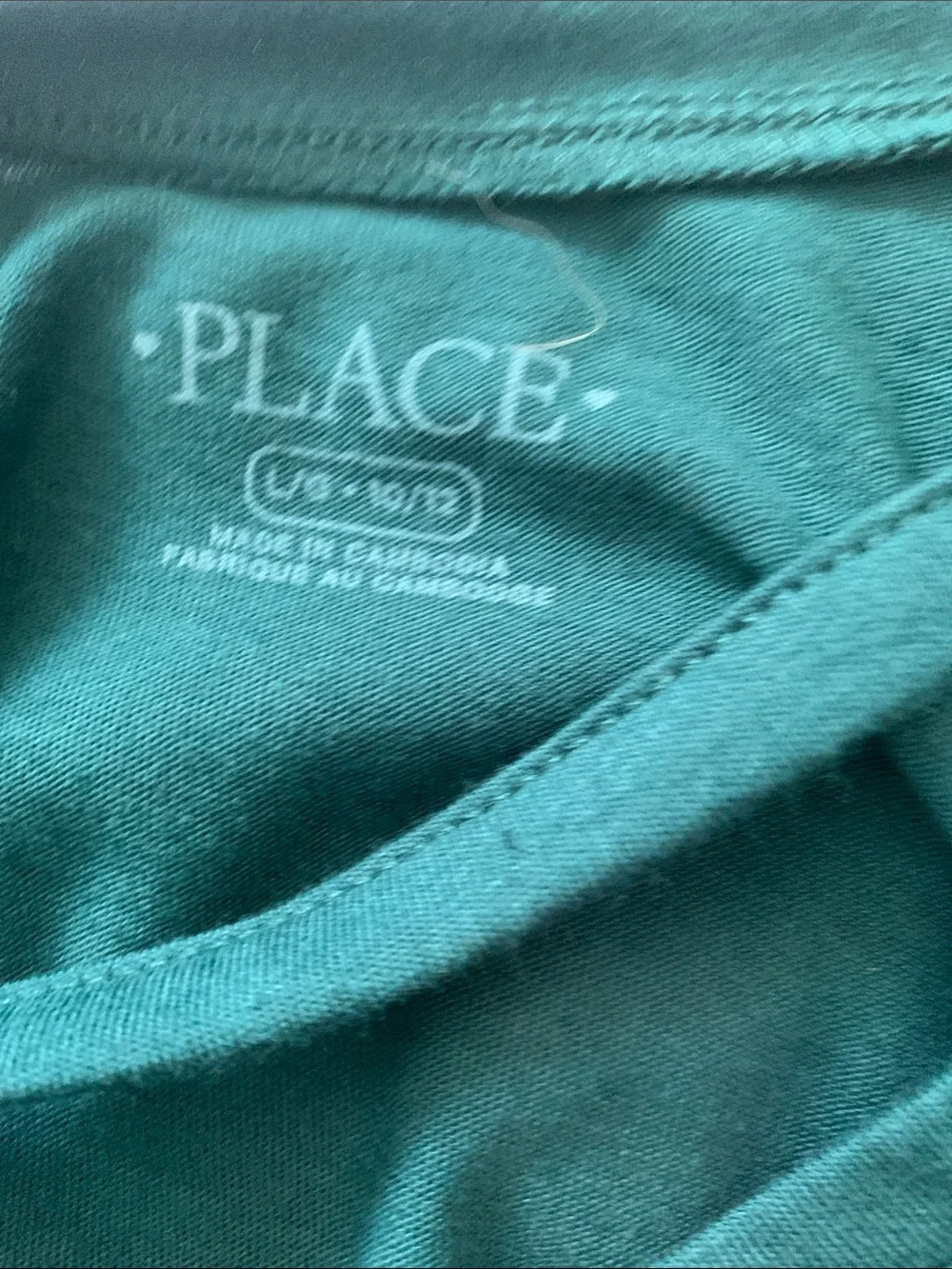NWT The Children's Place Teal Green Long-Sleeve Sequin Tree Top Size Lg